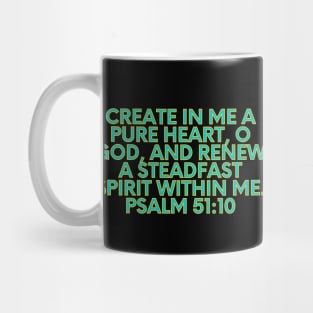 Bible Verse Psalm 51:10 Mug